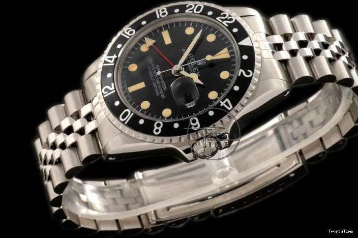 1229 ROLGMT017C – Vintage GMT SS Black Bezel Jubilee Swiss Eta 2836- Original 980
